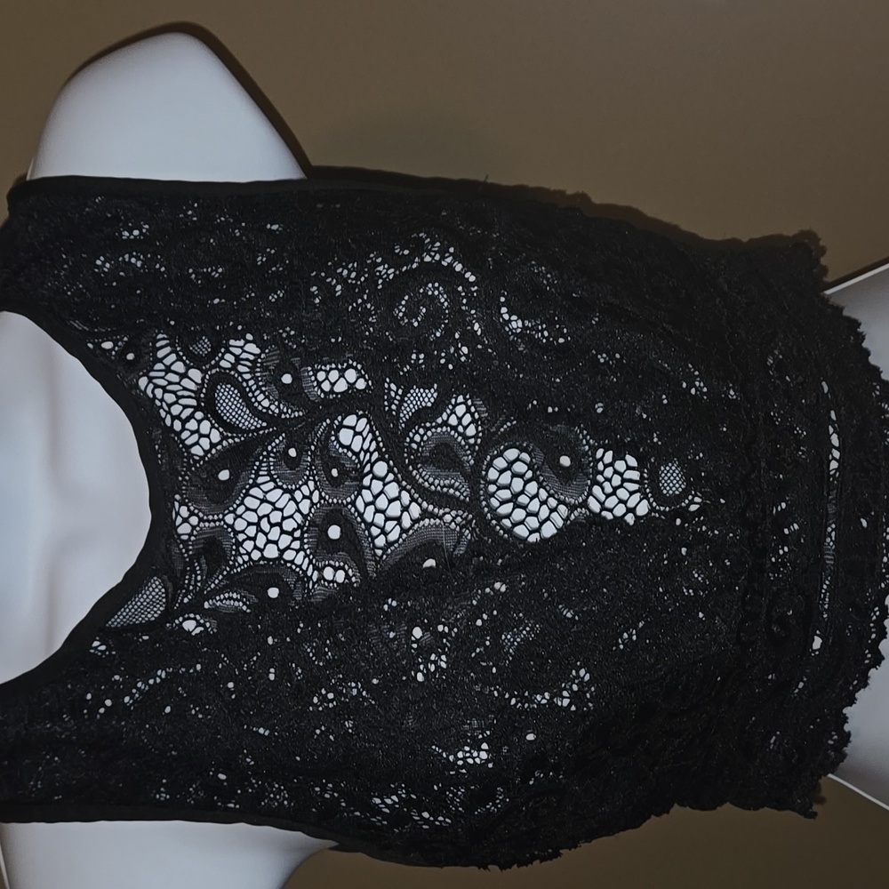 Bebe Elegant Black Lace Open Back Size 2 NWT - Picture 2 of 12